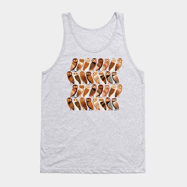 Owls of Athens Tank Top by spellstone.studio